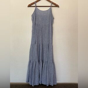 Blue Sleeveless Maxi Dress